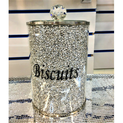 Glass Biscuit Tin