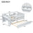 Multi-Functional Twin Daybed with Trundle, Drawers, Storage Headboard & Built-in Study Desk, Wooden Day Bed White