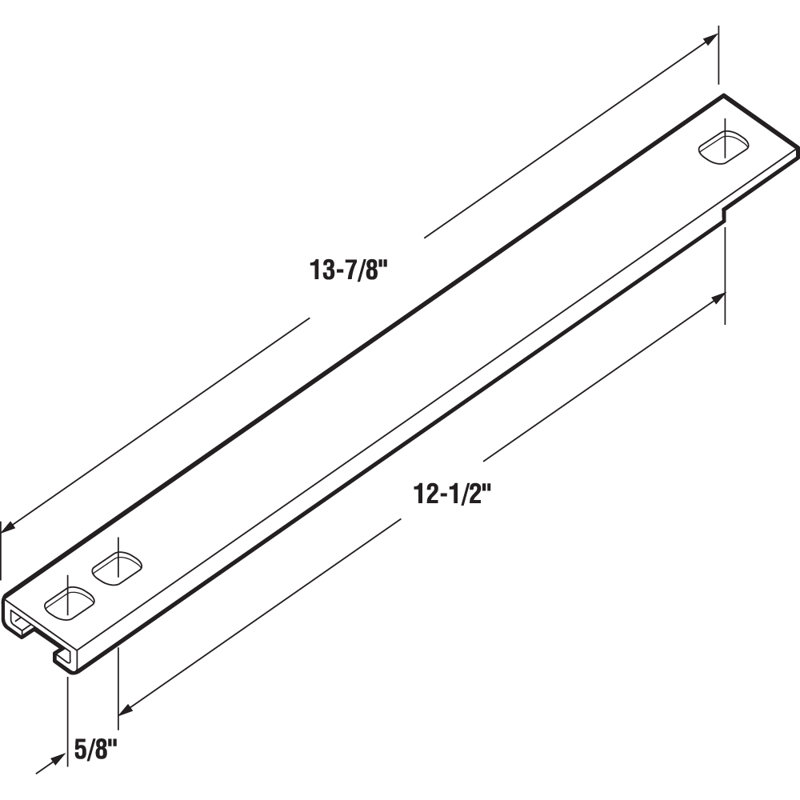 Rail à battants en aluminium 12 1/2 po Prime-Line (1 ensemble)