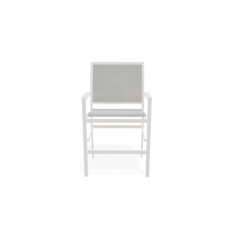Bazza Aluminum Outdoor 26'' Counter Stool, Alloy Sunbrella®, Snow