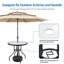 Bridwell Circular Glass Outdoor Balcony Table - 70 cm W 70 cm D