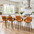 Modern Upholstered Swivel Counter Height Bar Stool-2107849371
