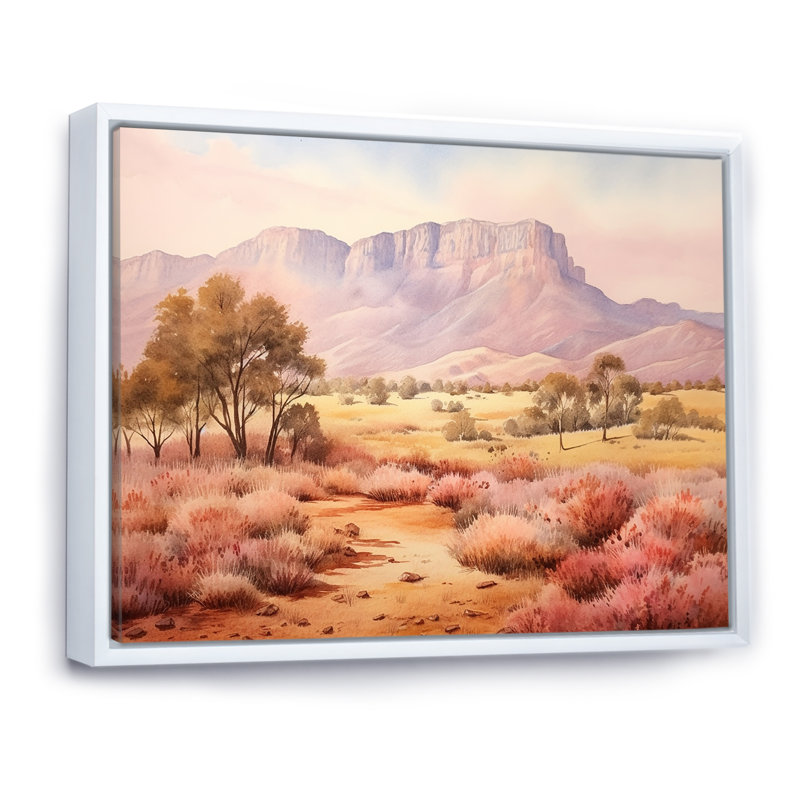 Paysage australien australien IV - Australie, art mural, Cadre flottant blanc, H 30 po x l 40 po x P 1,5 po