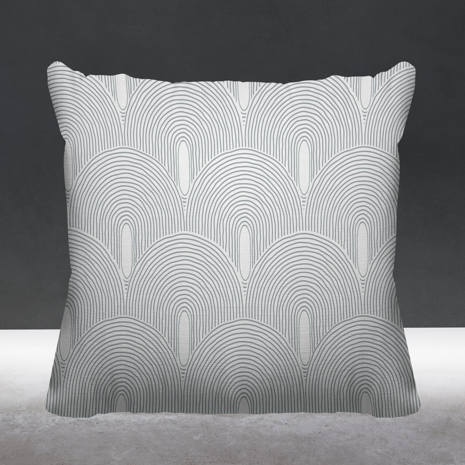 Limpo Starburst Indoor/Outdoor Throw Pillow, 20"H x 20"W, Gray, Square