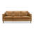 Cooper Mid Century Modern Tan Leather Sofa