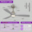 Ventilateur de plafond 52 po avec lumières DEL Karlena (ensemble de 2)-132462660
