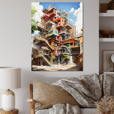 Architecture Building Infinite Knowledge I - Cityscapes Canvas Prints