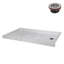 Base de douche en acrylique mat en marbre avec drain à droite 60 po x 36 po Streamline-118934454