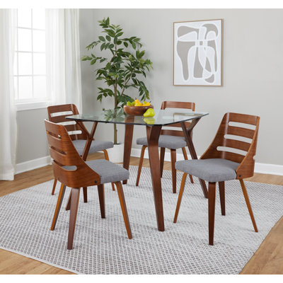 Chaises d'appoint rembourrées 19 "avec pieds en bois cintré Huitt