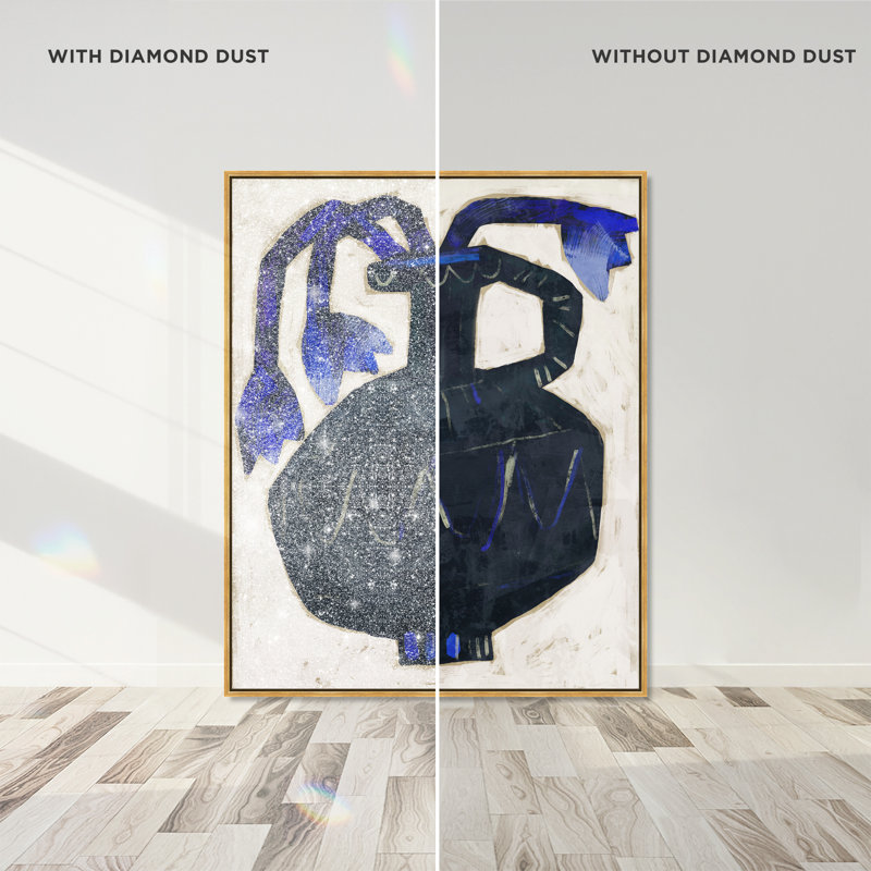 Indigo Vase Print by Oliver Gal, 21"H x 17"W, Gold Floater Frame