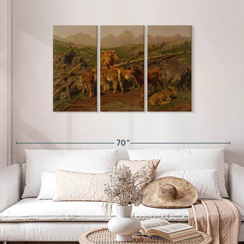 Brampt Weaning Of The Calves, 32" H x 50" W