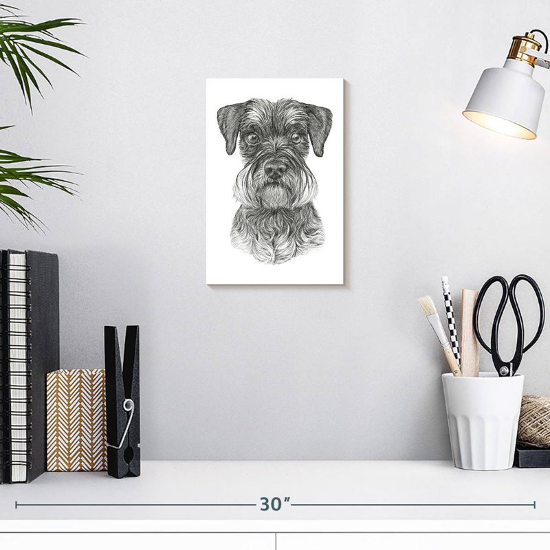 Brampt Schnauzer, 12" H x 8" W