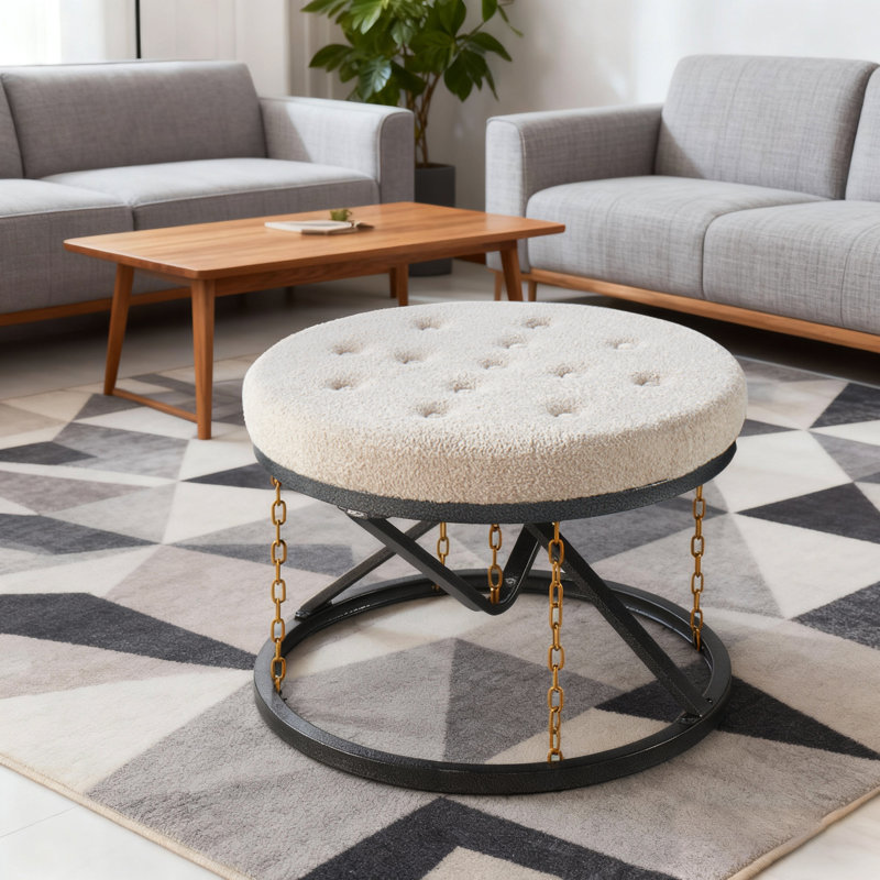 Table de repose-pieds 23,6 po Abraham, Beige