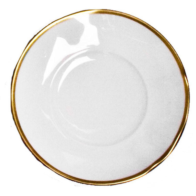 Simply Elegant Porcelain Bread And Butter Plate, Gold
