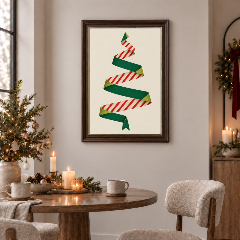Art mural sur toile rouge et vert, H 24 po x l 16 po