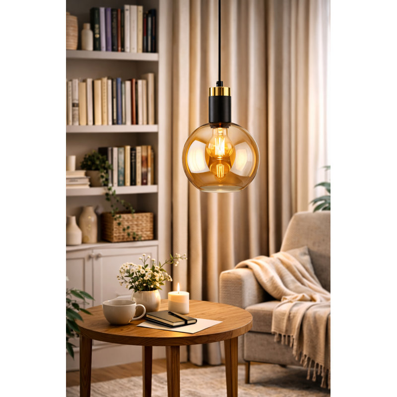 - Light Matte Black Pendant, 120cm H x 20cm W