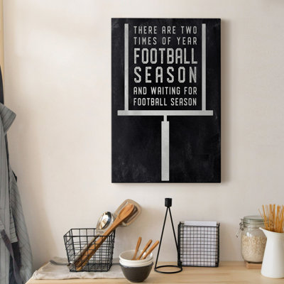 «Football Season», art textuel sur toile tendue