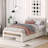 Sophisticated Twin Platform Bed with Drawers for Space Optimization-854383803