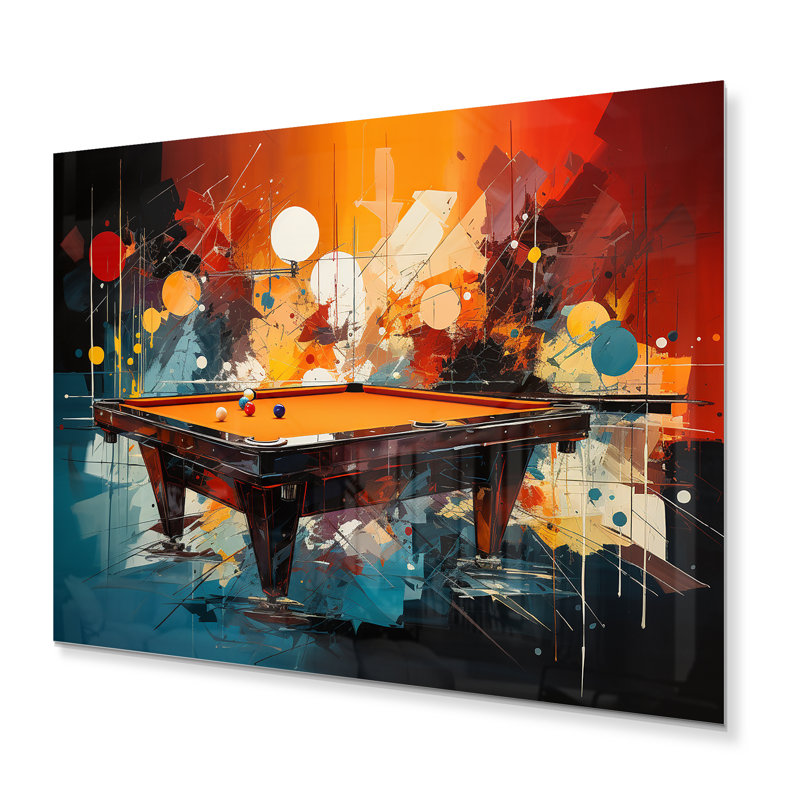 «Billard Vibrant Break II», reproduction sur toile, H 12 po x l 20 po x P 1 po, Metal