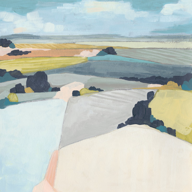 Chromatic Fields I by June Erica Vess - Wrapped Canvas Painting, 30cm H x 30cm W x 3.8cm D