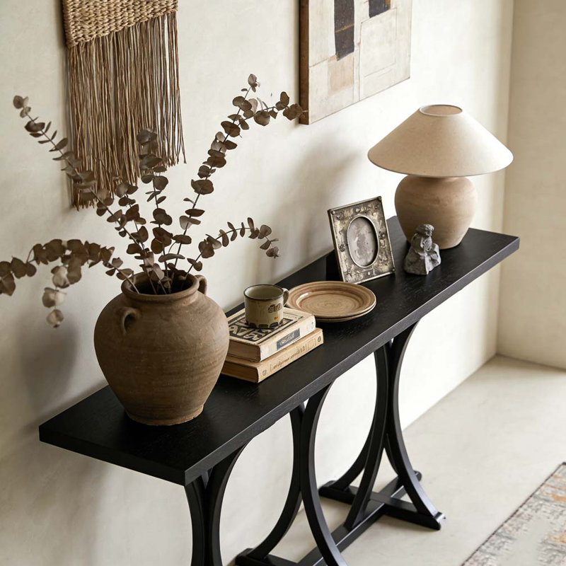 Console en bois 59,8 po, Noir
