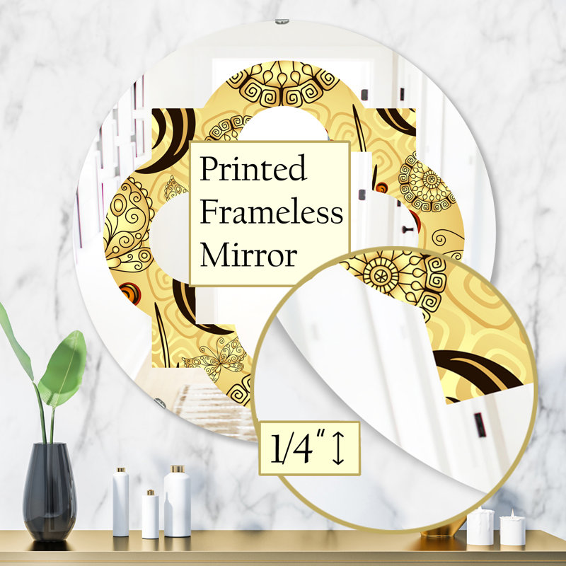 Miroir mural sans cadre Quatrefoil Luxury, H 31,5 po x l po