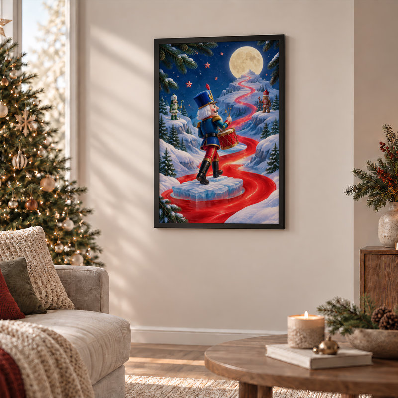 Art mural sur toile avec casse-noisette, H 18 po x l 12 po