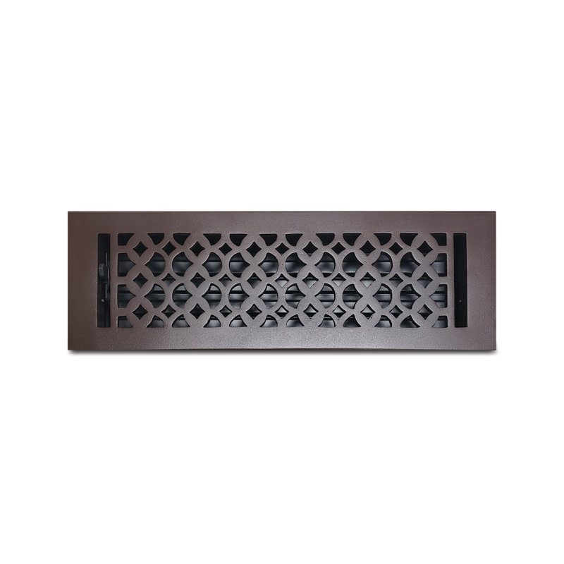 Grille en métal, 16" L x 5.5" W x 2.35" H, Brun