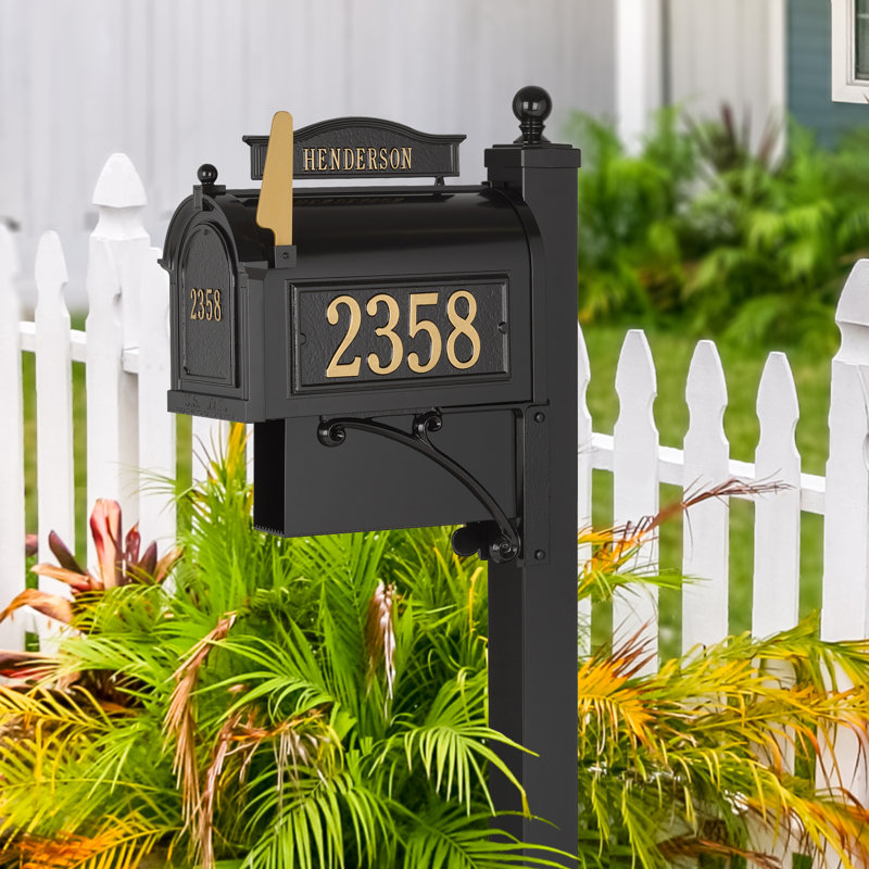 Ultimate Post Mounted Mailbox, Black, Yes