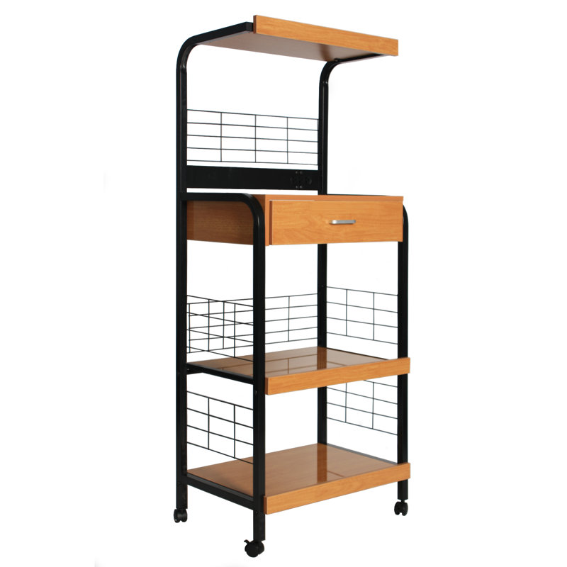 Metal/Wood Garage Stand For Home Or Office,  Improved And Redesign, Black