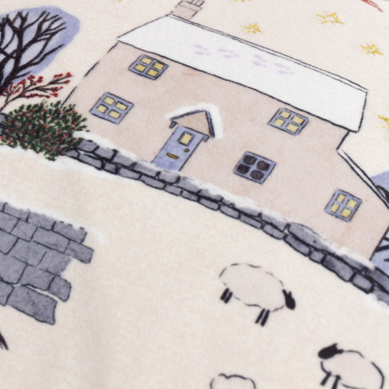 Dear Santa Cream Rectangular Cushion, Polyester