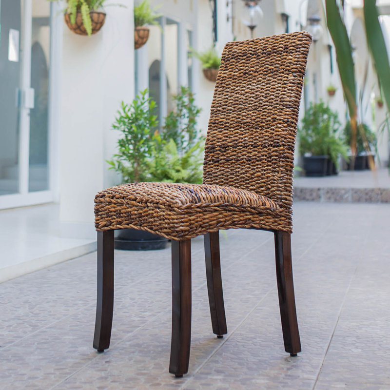 Chaise d'appoint de salle à manger rembourrée en acajou Bilyeu, 1