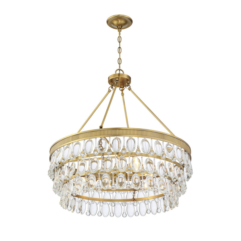 Windham Pendant in Warm Brass, Warm Brass, 6 Lights