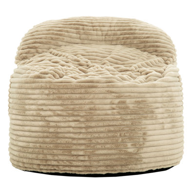 Convertible Memory Foam Bean Bag Chair, 2-In-1 Sofa Chair, Beige