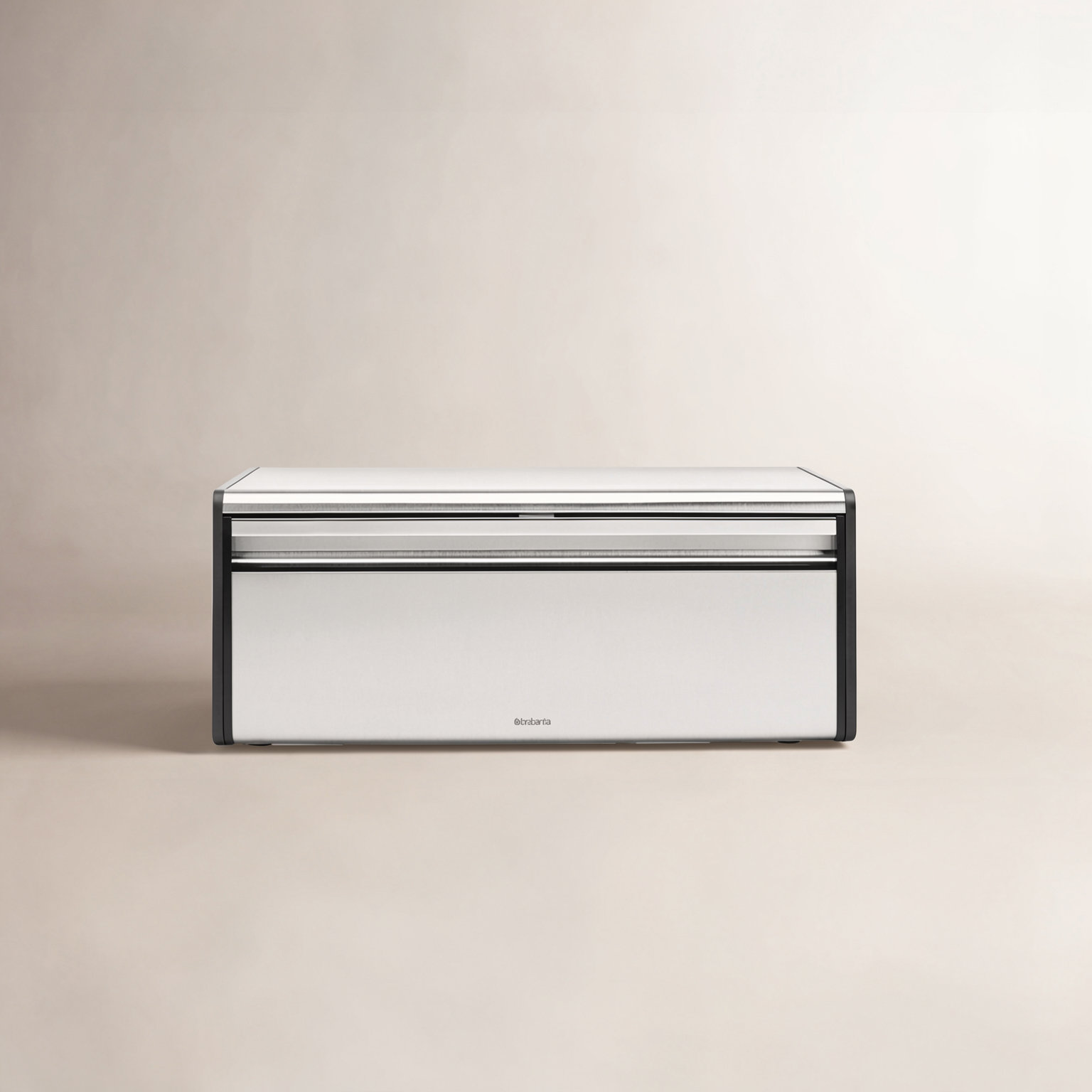 Brabantia Fall Front Bread Box, Matte Steel