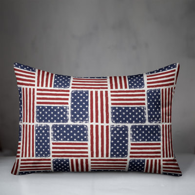 Patchwork Outdoor Reversible Throw Pillow