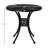 Outsunny 30" Round Patio Dining Table With Umbrella Hole, Antique Cast Aluminum Outdoor Bistro Table Only