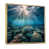 Toile avec cadre flottant or