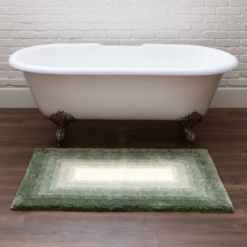 Tapis pour salle de bain Sparkman, Eucalyptus, L 27 po x L 45 po