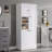 Tall Storage Cabinet With Adjustable Shelves, Large Flip-Out Basket And Enclosed Cabinets-1932721361