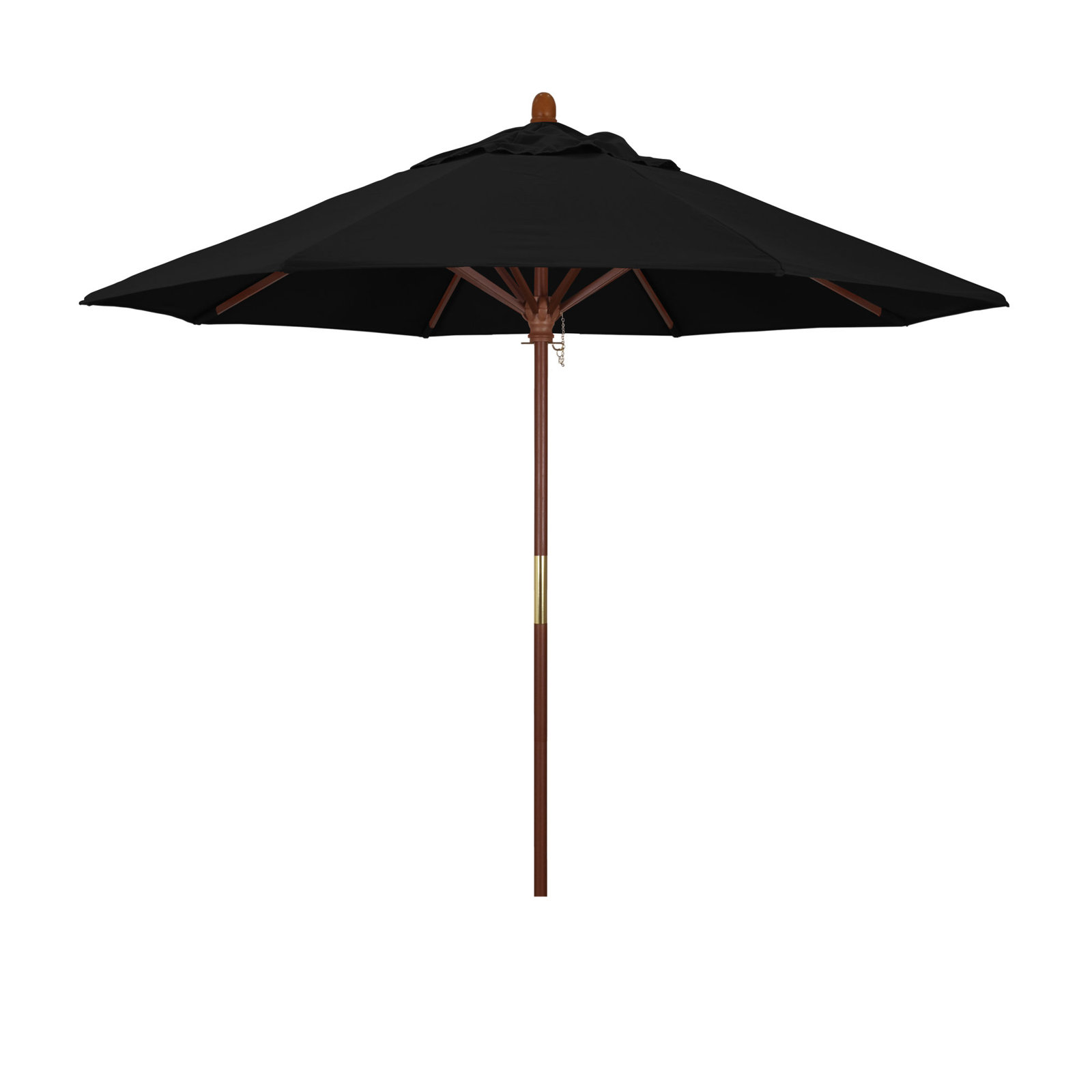 Manford 108'' Sunbrella® Outdoor Umbrella, Canvas Black Sunbrella® Canvas