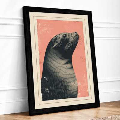 Seal Portrait Coastal - Framed Print