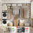 5-10Ft Closet Organizer With Cabinet And 3 Hanging Rods-2098869968