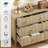 54-Inch Fluted Wood Dresser with 7 Drawers – Modern Storage Chest for Bedroom, Living Room, Hallway, Entryway, Black-126644913