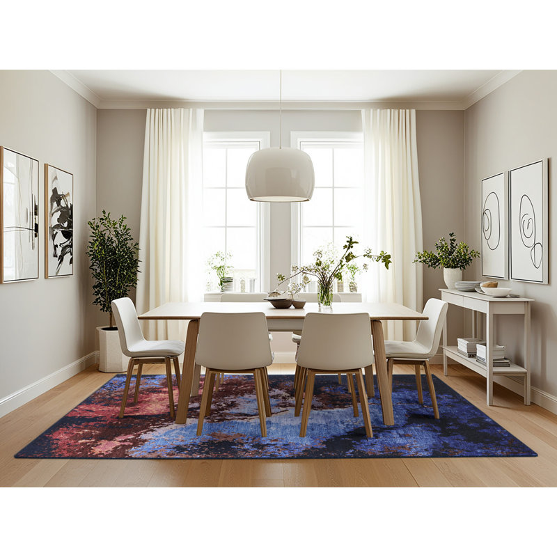 Abstract Indoor Rug, Rectangle 7' x 10'