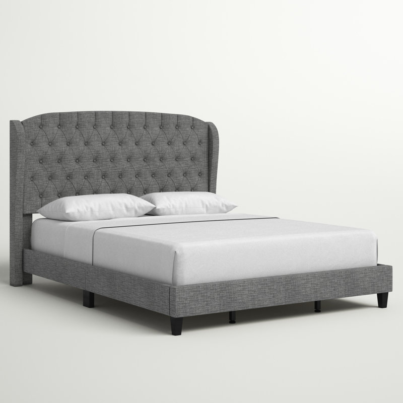 McMenamins Upholstered Platform Bed, Full, Slate