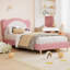 Lit plateforme en velours avec tête de lit tapissier, lattes de bois, aucun sommier requis-340159642-355676216