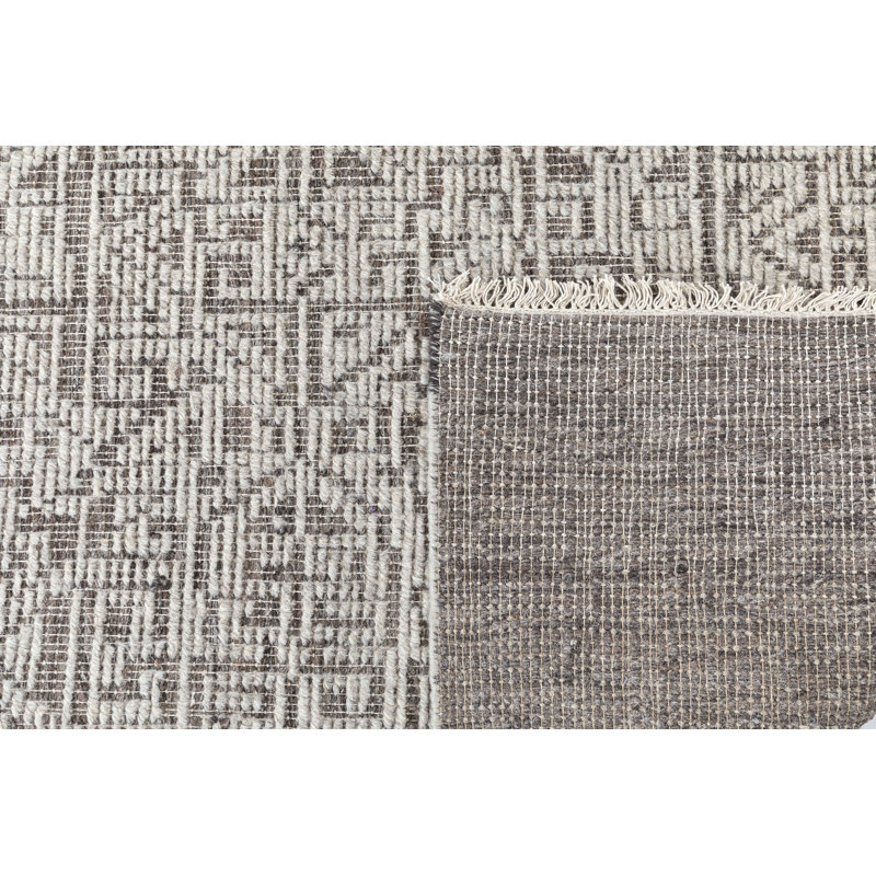 Tapis naturel noué à la main Savelle, Rectangle 7 pi 6 po x 9 pi 6 po