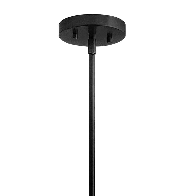 Austen 5-Light Exposed Bulb Single Tier Chandelier, Black