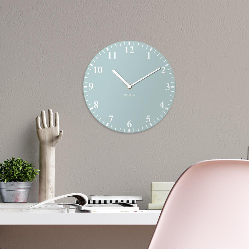 Solid Color Classic MDF Wall Clock, Blue